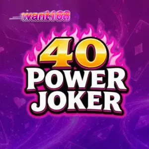 Tampilan visual mesin slot 40 Power Joker dengan simbol klasik dan latar belakang galaksi.